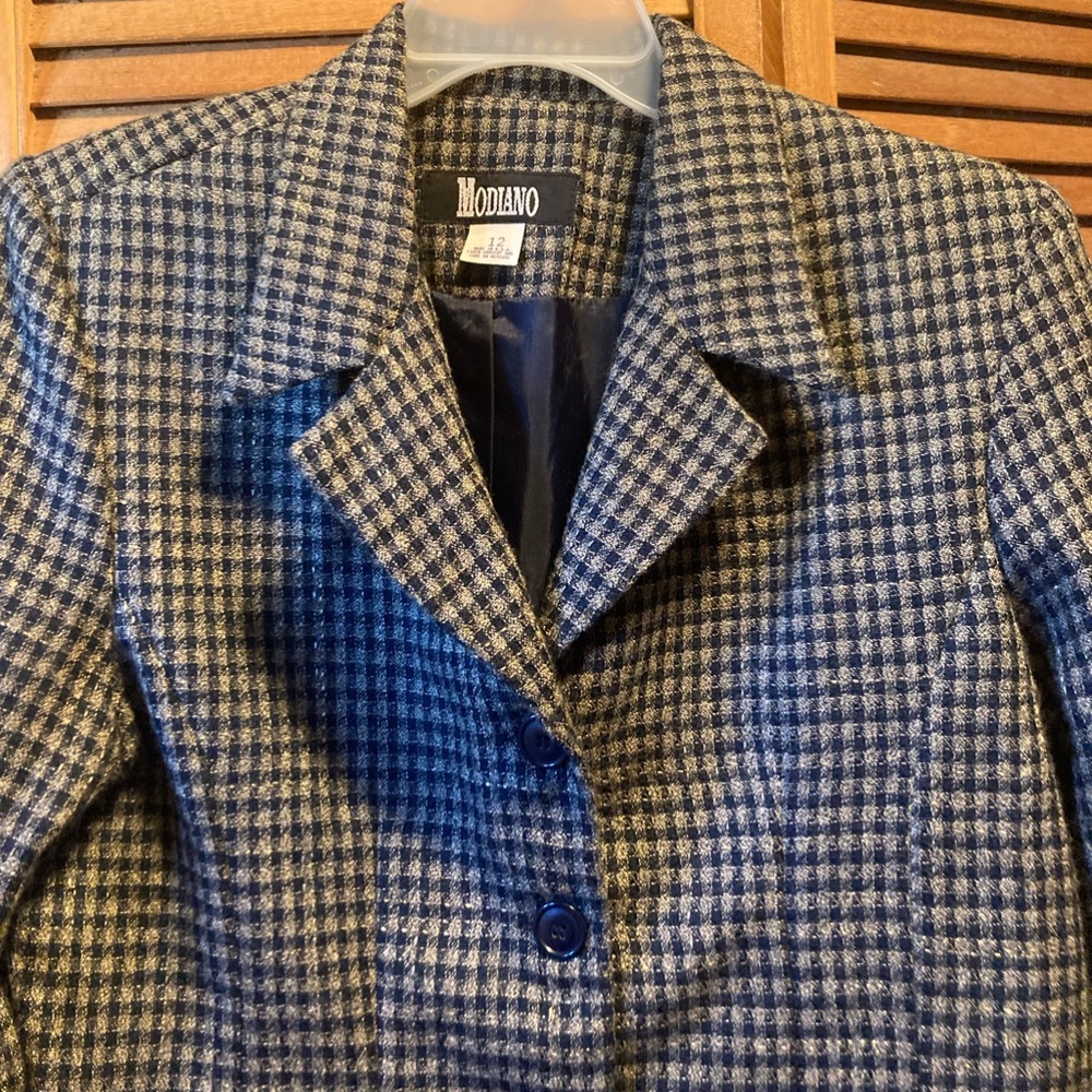Modiano Navy Blue and Beige Suit - Picture 3 of 12